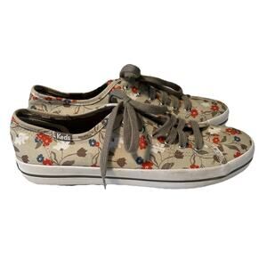 Keds Women’s Floral Canvas Sneakers Size 9 Casual Lace-Up Shoes
